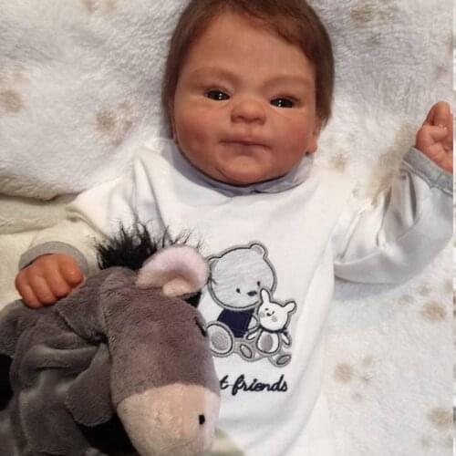 18 inch soft Silicone baby doll Reborn Girl Like Real bebe reborn cuddly newborn boy Bedtime Sleeping Alive toys gift