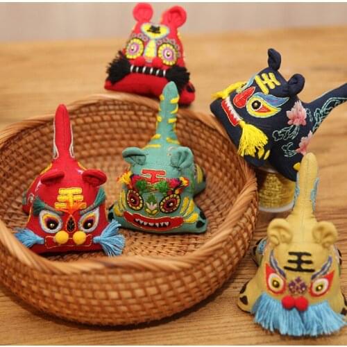 Auspicious Doll Cross Stitch Year of The Tiger Creativity Gift Diy Embroidery Kits Cross Stitch Home Decor Ornaments Tool Bag