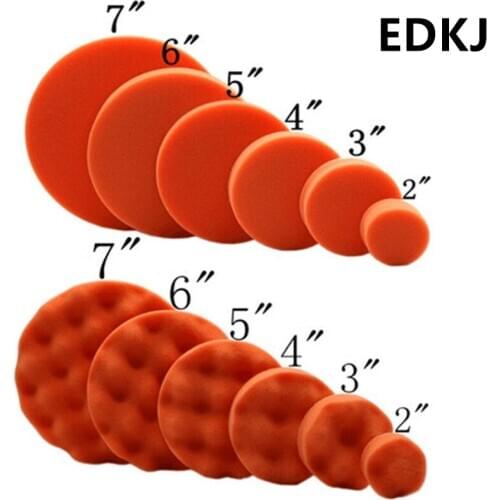 Auto beauty sponge polishing disc set self adhering plane wave sponge wheel polishing ball and wax polishing pad