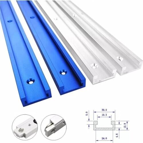 Type-30 Woodworking T-slot Miter Track 300-600mm Chute Aluminium Alloy Guide Rail for Table Saw Woodworking DIY Tools