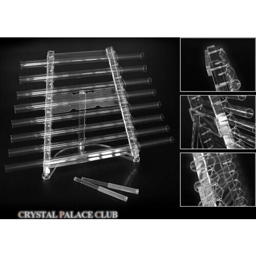 NEW UPDATED quartz crystal singing harp C D E F G A B C 8 notes and free Aluminum alloy box and crystal mallets