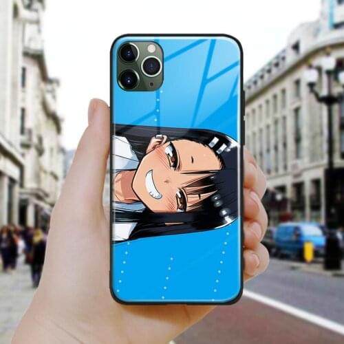 Please don't bully me nagatoro Soft Silicone Glass Phone Case Cover Shell For iPhone SE 6 6s 7 8 Plus X XR XS 11 12 Mini Pro Max