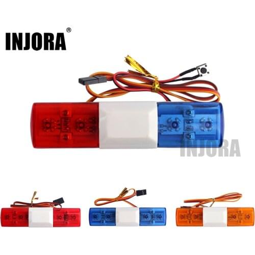 RC Car Accessories Led Police Flash Light Alarming Light for 1/10 HSP Kyosho Traxxas Tamiya Axial SCX10 D90 RC Car Parts