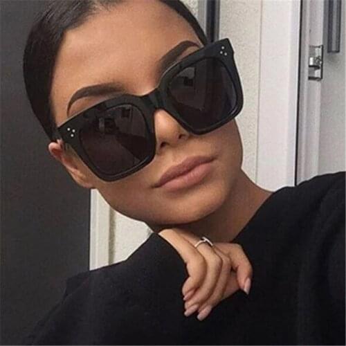 HKNA classic Square Sunglasses Women Oversized Sunglasses Women/men Vintage Gradient Sunglasses Luxury Square Gafas De Sol Mujer