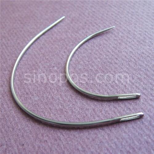 Steel Curved Mattress Needles, upholstery hand sewing needle leather repair felt carpet heavy fabric quilting DIY wig bent C pin