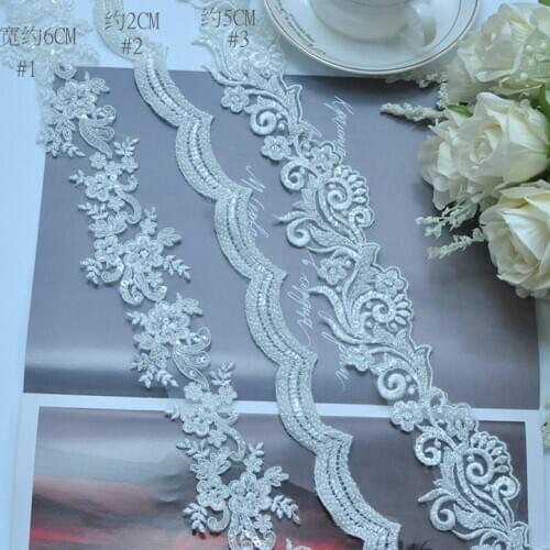 Bridal Beaded Lace Veil Headband Doll Clothes Accessories Lace (3Yard/10yards)pack