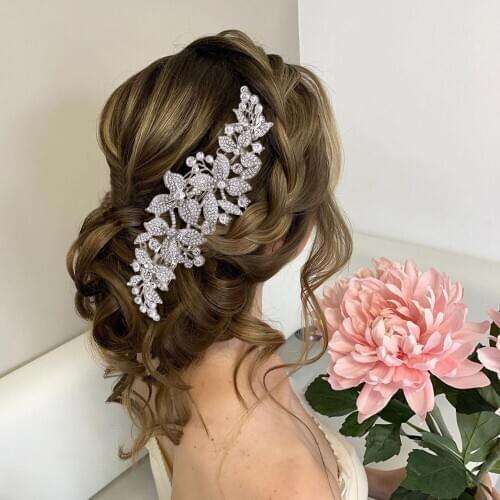 TOPQUEEN HP301 Bridal Hair Accessories Combs Alloy Flowers Bridal Crown Wedding Headpieces Bridal Headband Bridal Tiara Handband