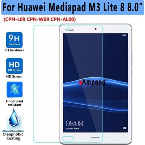 Tempered Glass For Huawei Mediapad M3 Lite 8 8.0 CPN-L09 CPN-W09 CPN-AL00 Clear Screen Protective Film Tablet Screen Protector