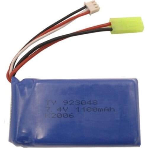 1pcs 923048 7.4V 1100Mah 25C High Rate Polymer Lithium Ion Rechargeable battery Pack For Remote Car