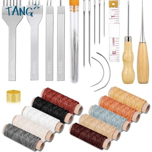 24/25 Pieces Leather Sewing Tools DIY Carving Working Stitching Craft Kit Leather Accessories For Beginner Leather Craft Tools