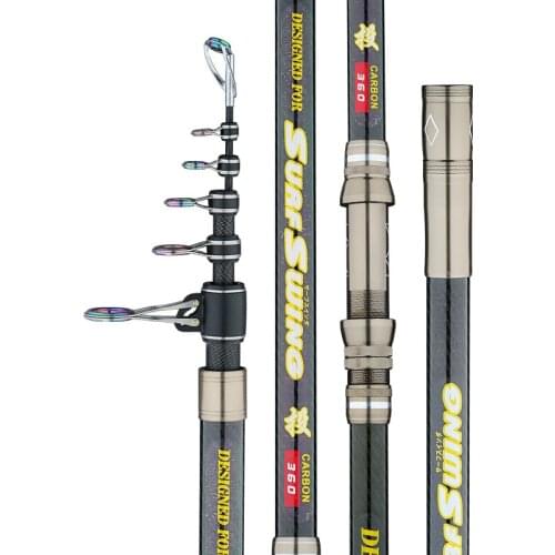 3.6M 3.9M 4.2M 4.5M 5.4M Distant Throwing Pole Anchor Vara De Pesca Super Hard Long Section Telescopic Fishing Canne with Reel