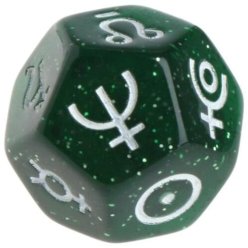 3pcs Multicolor 12 Sided Resin Dice Astrology Tarot Constellation Divination