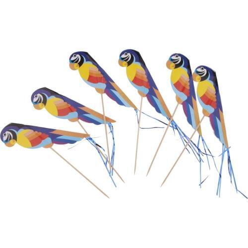 50 Pieces Skewers Paper Parrot Shape Fruit Stick Cocktail Party