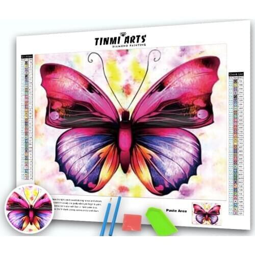 5D DIY Full Round Diamond Painting Animal Butterfly Mosaic Diamond Embroidery Decor Home Picture Of Rhinestone Handmade