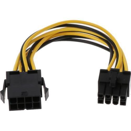 8Pin to 8Pin ATX CPU EPS Male to Female Power Extension Cable PSU Mainboard Power Extension Adapter Cable 18cm