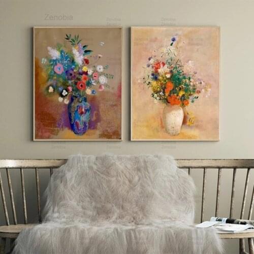 Abstract Flowers Still Life Canvas Painting French Symbolist Painter Artwork Modular Posters and Prints Pictures Home Decoration