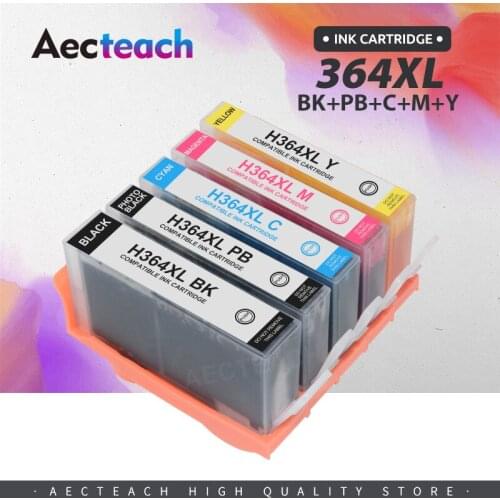 Aecteach new Printer Ink Cartridge 364XL For HP 364 XL Replace for HP Photosmart 5510 5515 6510 B010a B109a B209a Deskjet 3070A