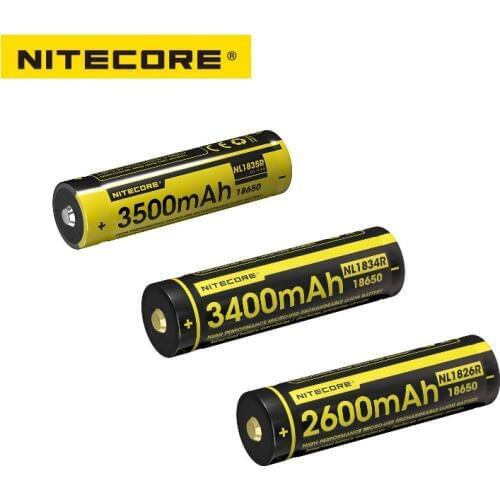 NITECORE NL1835R/NL1834R/NL1826R 3.6V 18650 battery High Performance Micro-USB Rechargeable Li-ion Battery