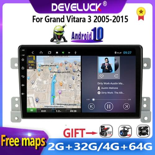 Android 10.0 Car Radio Multimedia Video Player GPS Navigation For Suzuki Grand Vitara 3 2005-2015 2 Din RDS 4G+64G Split Screen
