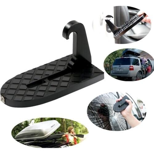 Car Assist Pedal Easy Access to Car Roof Vehicle Hooked Slam Latch Doorstep with Safety Hammer Function Drop Shipping