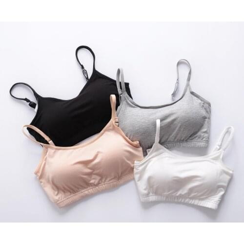 Modal shortbra-tBase camisole tube top without steel ring bra sports underwear tube top padded