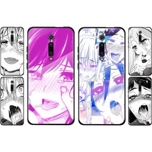Tempered Glass Cover Cartoon Girl Facing For Xiaomi Redmi K40 K30 K20 9T 9C 9A 9 8A 7 Pro Plus Shockproof Capa Phone Case