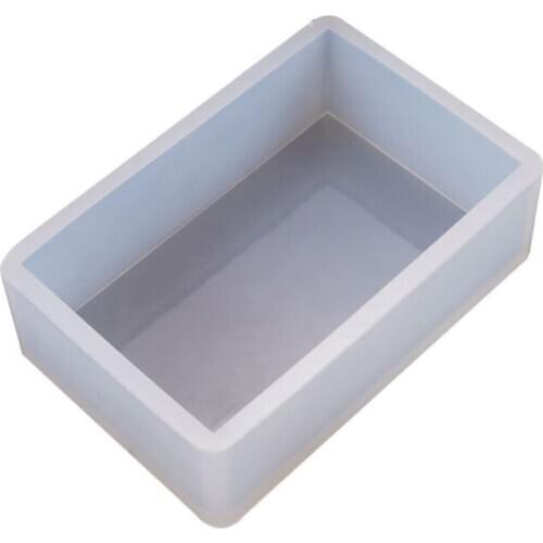 DIY Crystal Epoxy Glue Mold Rectangular Box Crafts Desktop Decorations Silicone Molds 62KE
