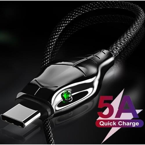3M USB Type C Cable 5A Fast Charging Data Cord Micro USB Type C Charge Wire LED Charging Indicator For iPhone 12 Xiaomi 11 Redmi