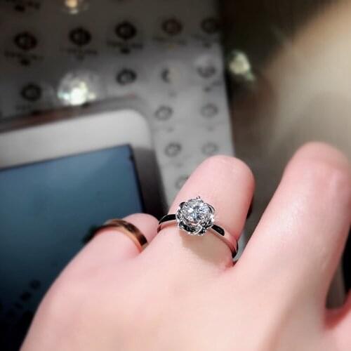 New Dainty Rose Flower Rings Fashion High Grade Best Wedding Statement Jewelry Romantic Valentines Day Gifts For Women