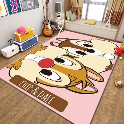 Disney Private Pluto Chip n Dale Carpet Floor Mat Cartoon Living Room Bathroom Kids Bedroom Hotel Carpet Non-slip Rug Home Decor