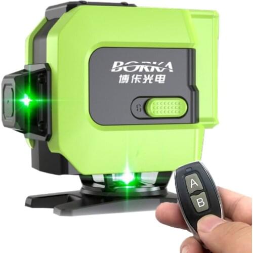 Laser level 3D 12 lines green beam 360 degree cross line self leveling automatic leveling machine for construction