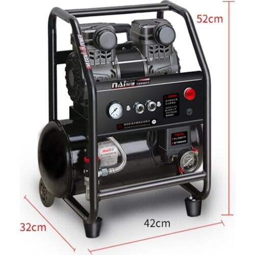15L 1580W air compressor Small silent industrial grade air compressor Oil-free air compressor for woodworking painting