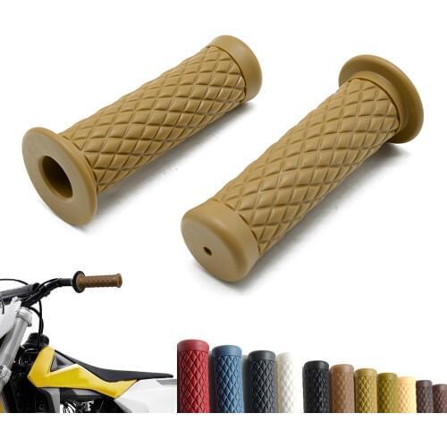 Motorcycle Hand Grips Retro Handle Rubber Bar Gel Grip for Vespa GTS 300 Piaggio Triumph Street Scrambler Moto Guzzi