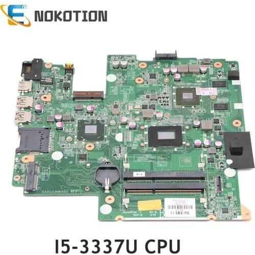NOKOTION 718727-501 718727-001 718727-601 DA0U33MB6D0 For HP Pavilion Sleekbook 14 14-B Laptop motherboard I5-3337U CPU GT630M