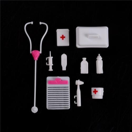 New Doll House Decoration Doll Accessories medical Supplies Doll Pet Toys doctor/nurse tools two pet doll Baby Toys gift