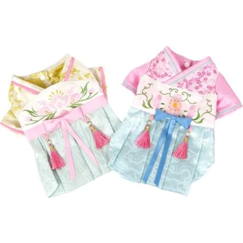 Dog Clothes Spring Summer Pet Dress Chinese Style Pet Clothes for Small Medium Dogs Costume Chihuahua Puppy Dress Disfraz Perro