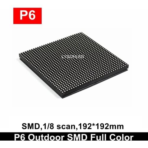 P6 Outdoor Smd RGB Led Display Module 32x32 Pixels Exterior Business Advertising Full Color Panel