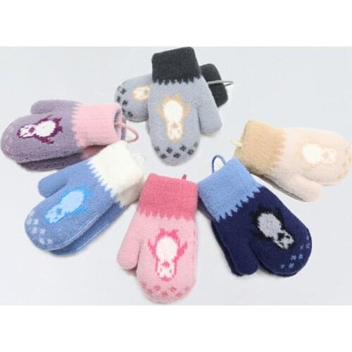 Gloves Cold Proof And Warm Keeping Winter Thickening Soft Mittens Gloves Children Kids Full Finger Gloves Baby for 1-4 Years Old