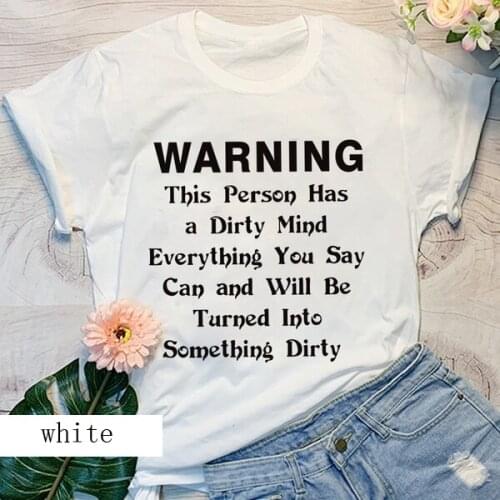 Warning Funny Tee Shirt for Girls, Cute Shirts with Cool Saying Short Sleeve t Shirt for Spring Summer and Fall tees tops-M990