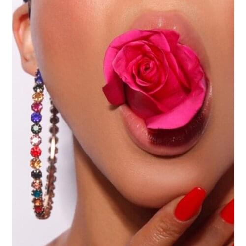 Multicolor RhinestoneEarrings Fashion Retro Earrings Female Personality Party Earrings Jewelry