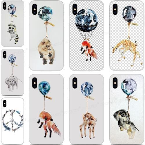Rubber Soft TPU Animal and Balloon Phone Case For Oukitel C17 C16 C15 C13 C12 C11 Pro K9 U25 Pro U22 Fundas Silicone Cover