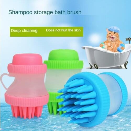 Dog Bath Brush Comb Cleaning Bath Massage Dog Cat SPA Brush Shampoo Grooming Multifunction Silicone Pet Shampoo Para Perro