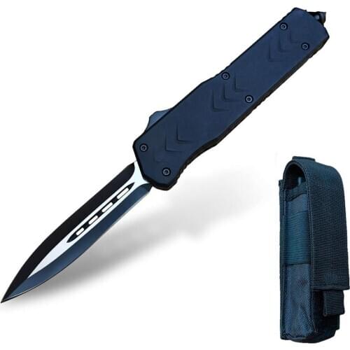 Folding Knife Work Pocket Knife Survival Fast Open - Double-Edged - Safety Defense Knife Assisted Opening - 440C Steel 58HRC