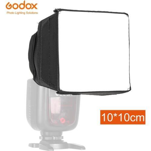 Godox 10x10cm Universal Collapsible Mini Flash Diffuser Softbox for Godox Canon Nikon Flash