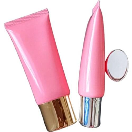 Cosmetic Tube Packaging Pink 40ml Travel Bottle Lotion Empty Cosmetic Containers Flat Travel Bottle Refillable Soft Tube 50pcs