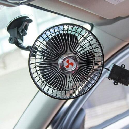 12V/24V Dashboard Oscillating Cooling Air Vehicle Car Van Truck Home Sucker Fan Fast Cooling Car Interior Accessories Ornaments