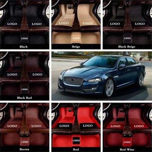 Waterproof Car Floor Mats for Jaguar XE XJL XK XF XJ XJ6 XJ6L Car Accessories Auto Foot Mats Carpet Cover Leather Car Floor Mats