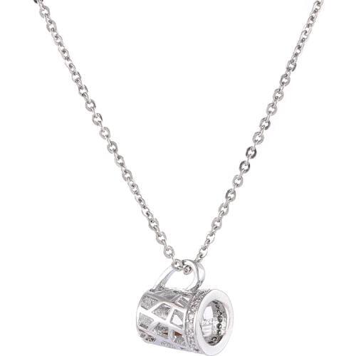 Famous Brand Jewelry Vintage Zircon Cup Charms Womens Necklaces Pendants Handmade Choker Chain Necklace Diy Kolye Bijoux Gifts