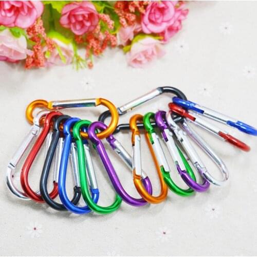 1000 Pcs/Lot 6cm Gourd Aluminum Carabiner Hook Clip Snap Key Ring Camping Sport Hiking Keychain EDC Travel Tool Kits Gift SN3827