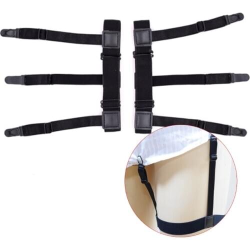 2Pcs/Set Mens Shirt Stays Elastic Leg Suspenders Plastic Non-slip Locking Clamps